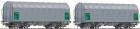 67047 Roco Set of 2 sliding tarpaulin cars in green Cargo livery
